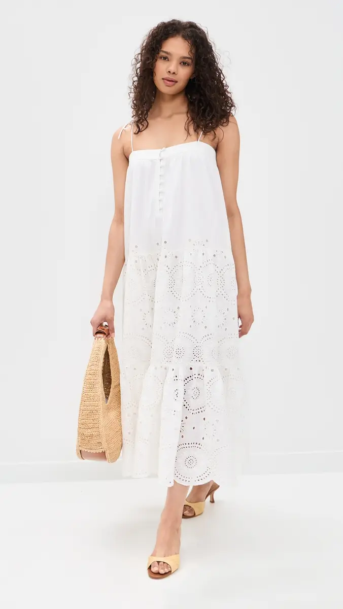 Marea Camille Dress White Eyelet | Thumbnail 5 Marea Camille Dress White Eyelet | Thumbnail 5
