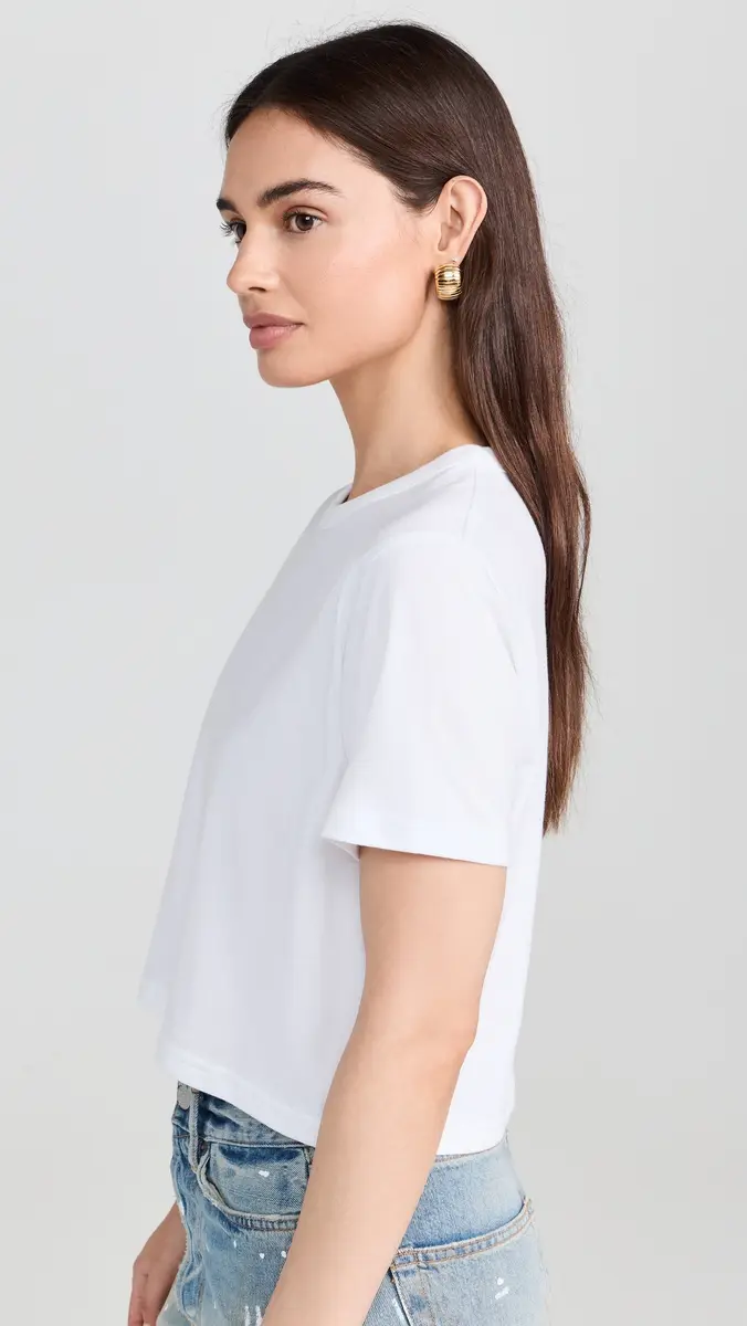 Sold Out NYC The Cropped Perfect Tee in White | Thumbnail 4 Sold Out NYC The Cropped Perfect Tee in White | Thumbnail 4