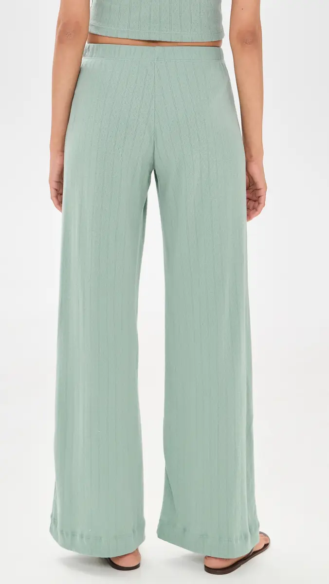 Leset Pointelle Boxer Pants Eucalyptus | Thumbnail 3 Leset Pointelle Boxer Pants Eucalyptus | Thumbnail 3