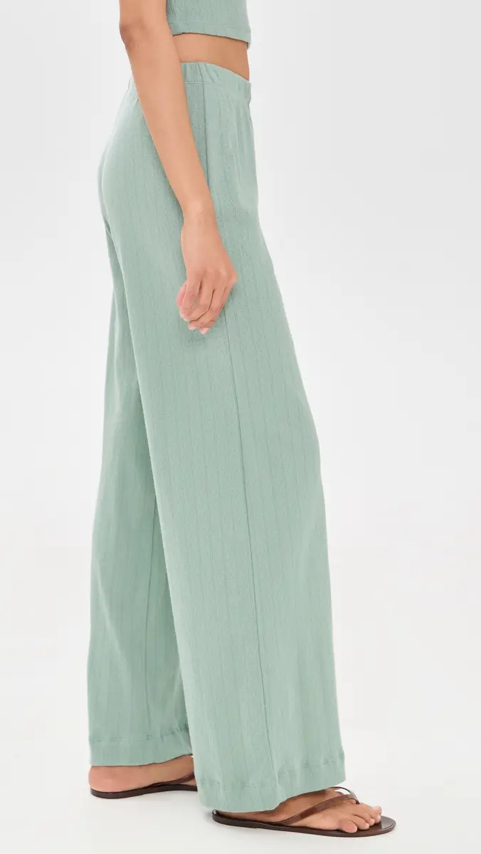Leset Pointelle Boxer Pants Eucalyptus | Thumbnail 4 Leset Pointelle Boxer Pants Eucalyptus | Thumbnail 4
