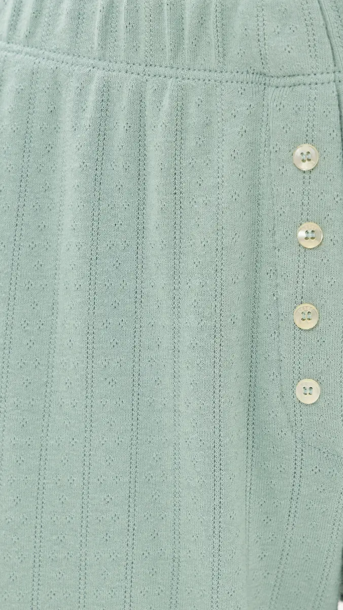 Leset Pointelle Boxer Pants Eucalyptus | Thumbnail 6 Leset Pointelle Boxer Pants Eucalyptus | Thumbnail 6