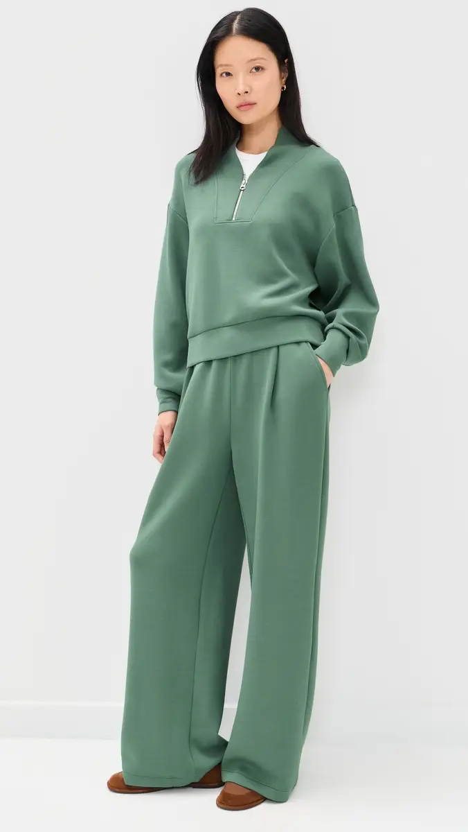 Varley The Extra Wide Leg Pants Dark Forest | Thumbnail 5