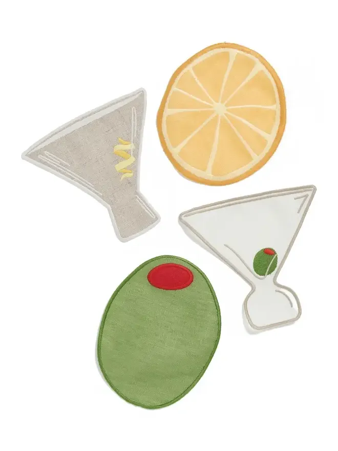 Piecework Puzzles Martini Napkins
