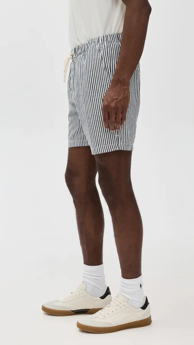 Save Khaki Hemp Stripe Easy Shorts 6 | Thumbnail 4 Save Khaki Hemp Stripe Easy Shorts 6 | Thumbnail 4
