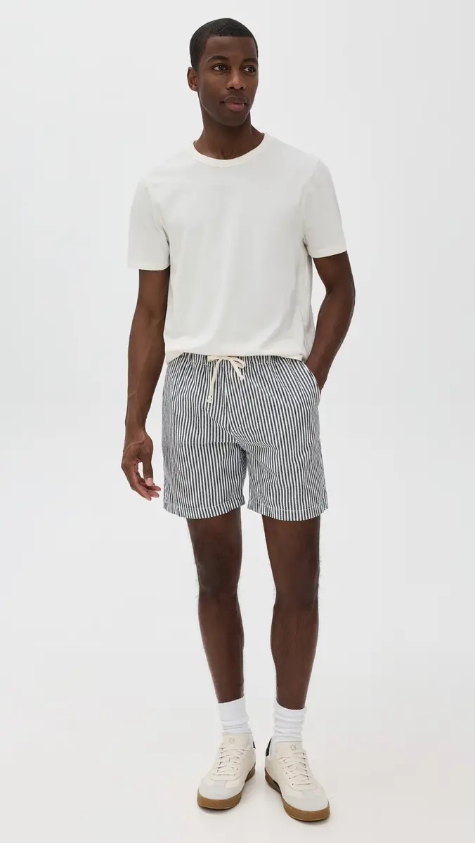 Save Khaki Hemp Stripe Easy Shorts 6 | Thumbnail 5 Save Khaki Hemp Stripe Easy Shorts 6 | Thumbnail 5