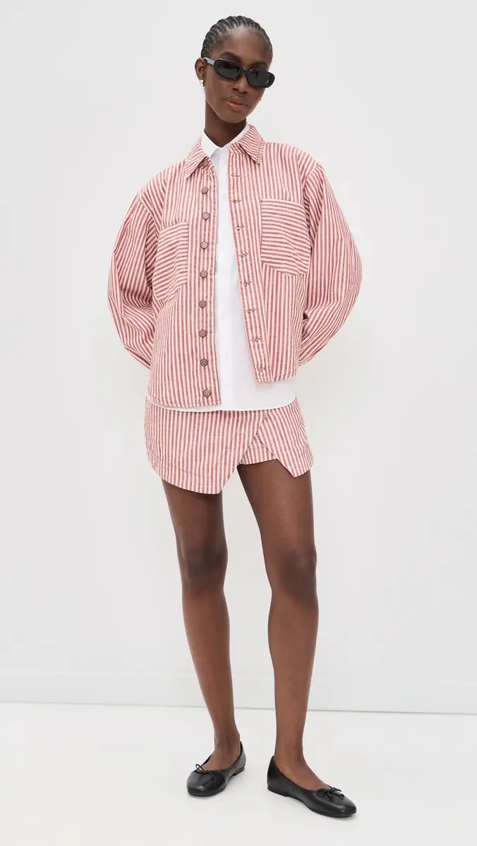 Dress To Striped Twill Shorts Stripes | Thumbnail 5