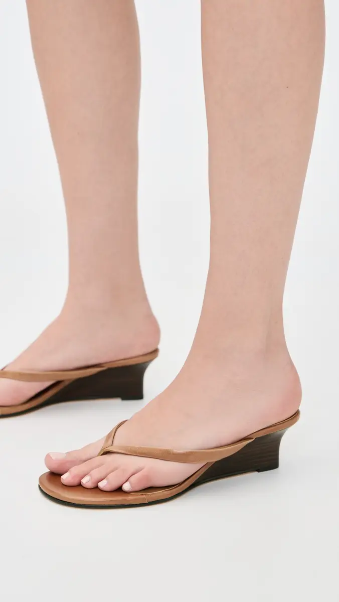 Tony Bianco Edgy Thong Wedge Sandals Tan Vintage | Thumbnail 3 Tony Bianco Edgy Thong Wedge Sandals Tan Vintage | Thumbnail 3