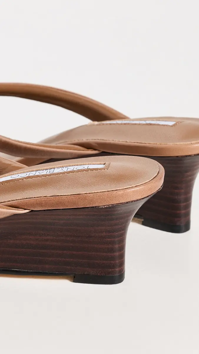 Tony Bianco Edgy Thong Wedge Sandals Tan Vintage | Thumbnail 4 Tony Bianco Edgy Thong Wedge Sandals Tan Vintage | Thumbnail 4