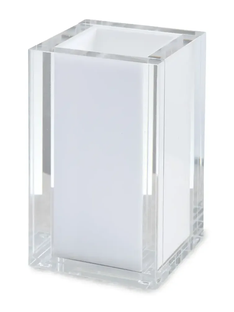 Tizo Design Lucite Toothbrush Holder with White Insert White