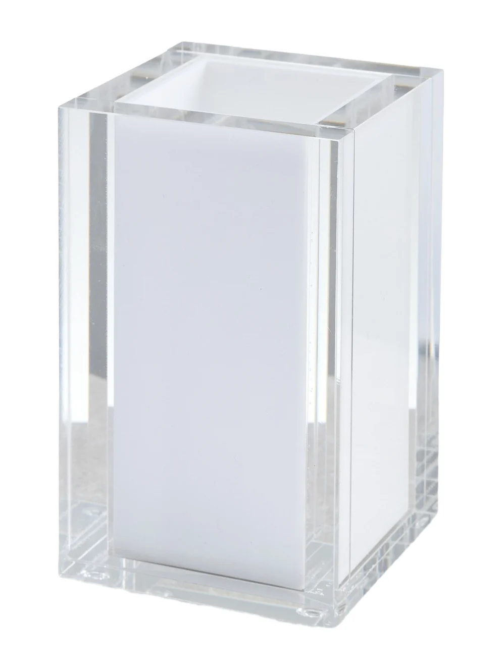 Tizo Design Lucite Toothbrush Holder with White Insert White