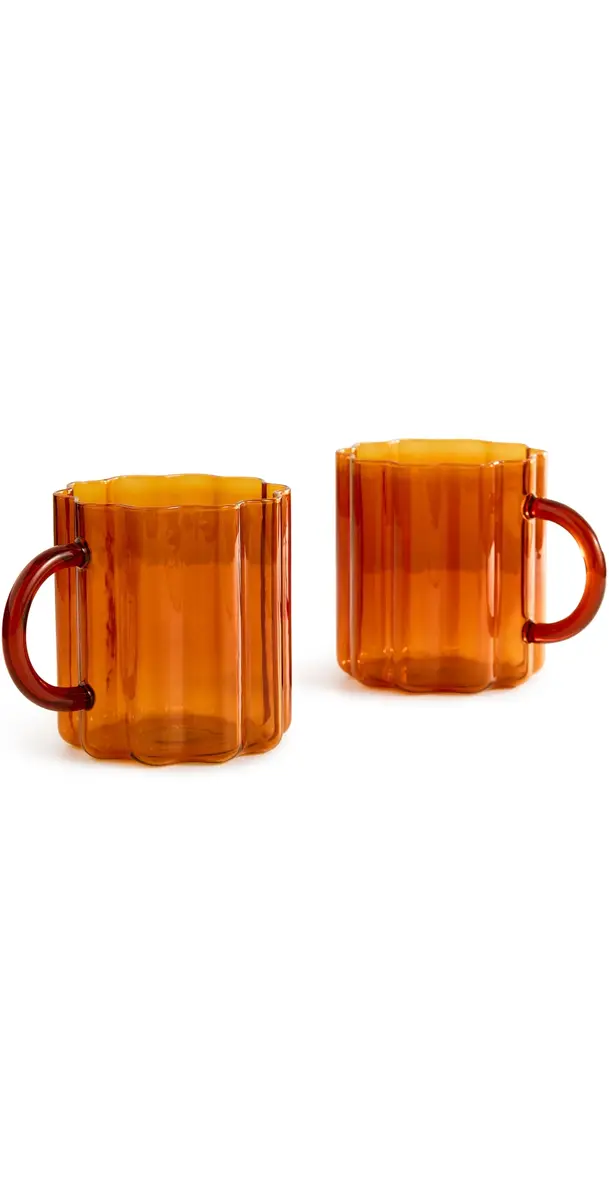 FAZEEK Wave Mugs Amber One Size | Image 1 FAZEEK Wave Mugs Amber One Size | Image 1