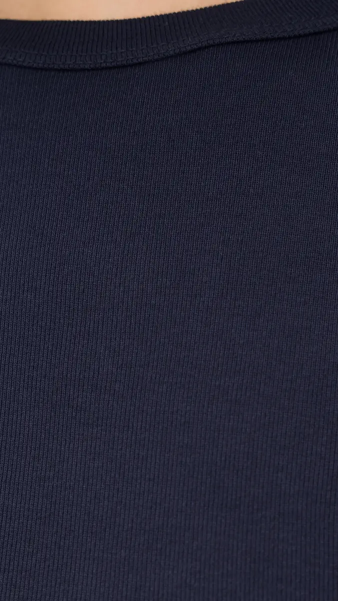 Enza Costa Supima Cotton New Classic Short Sleeve Tee Dark Navy | Thumbnail 6 Enza Costa Supima Cotton New Classic Short Sleeve Tee Dark Navy | Thumbnail 6