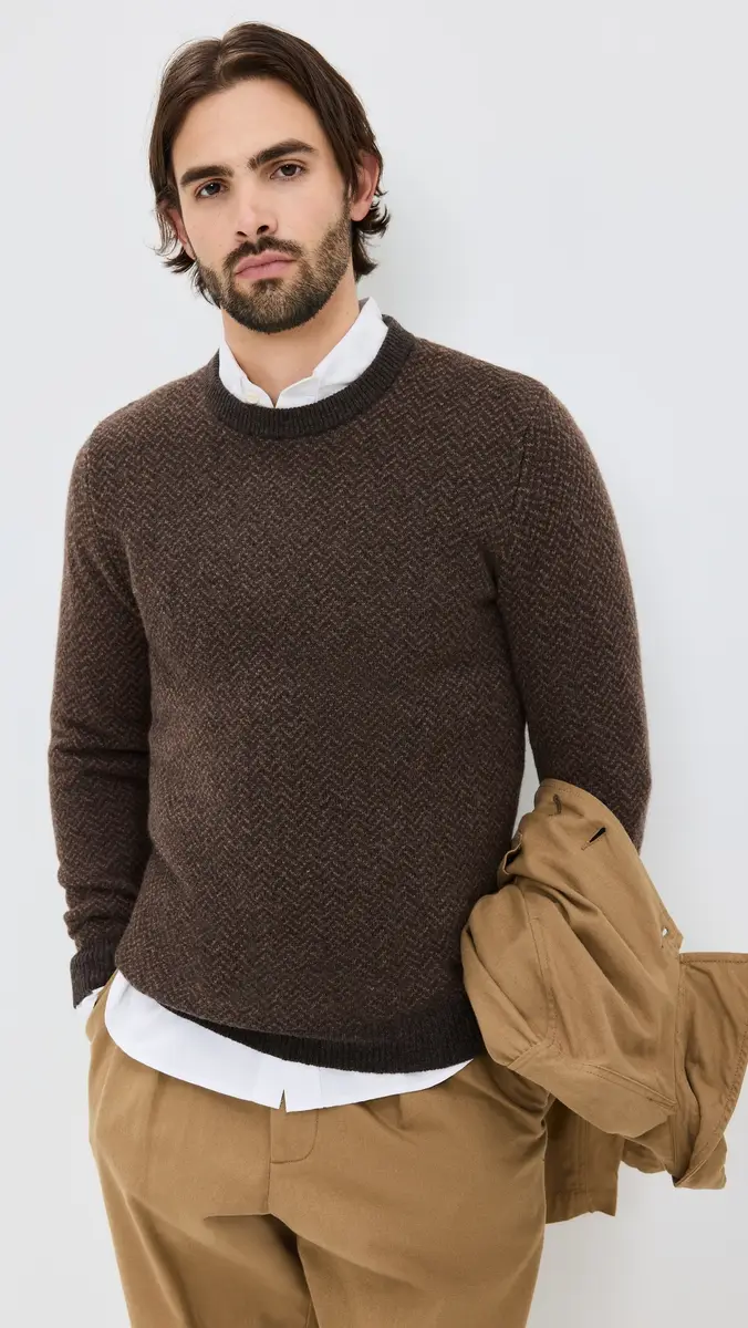 Taylor Stitch Eddy Herringbone Crewneck Sweater | Thumbnail 2 Taylor Stitch Eddy Herringbone Crewneck Sweater | Thumbnail 2