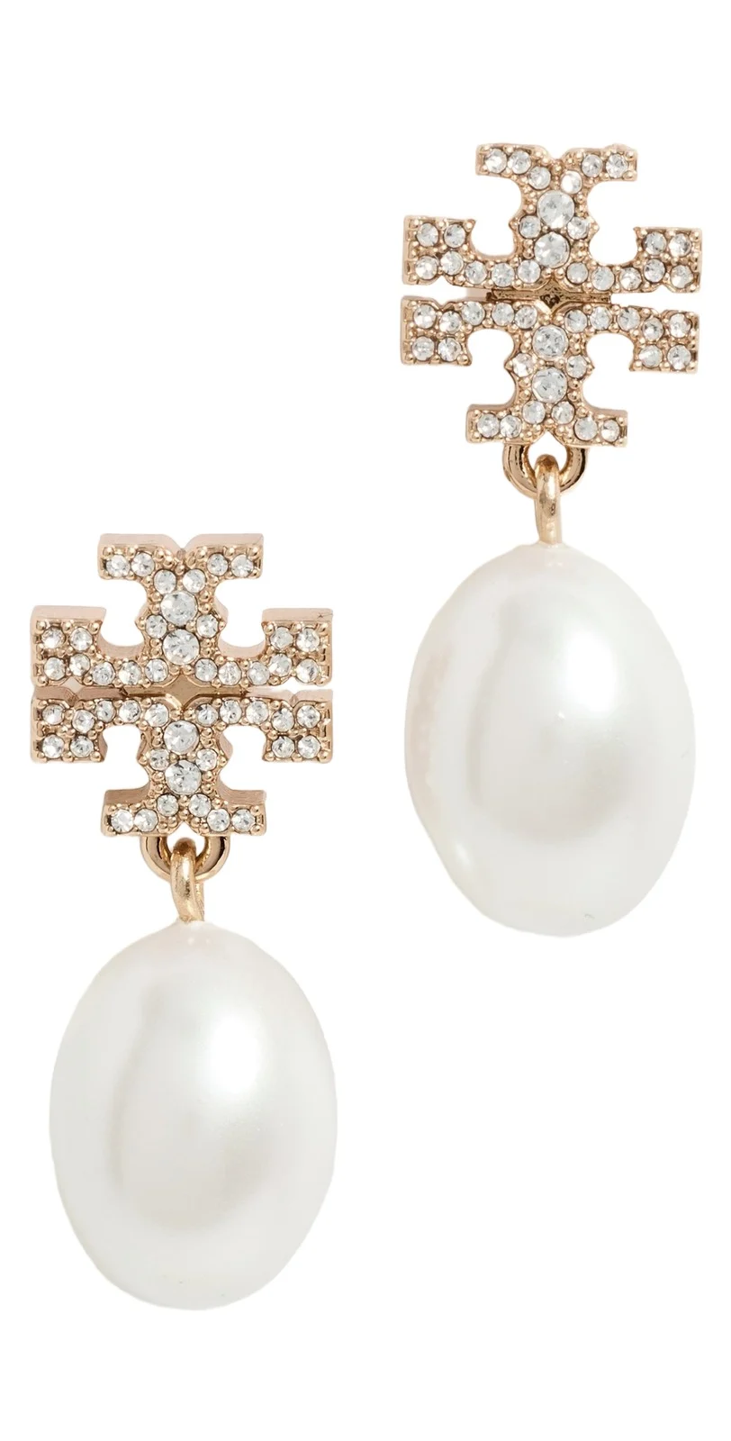Moondance Pearl and Pavé Drop Earrings Moondance Pearl and Pavé Drop Earrings