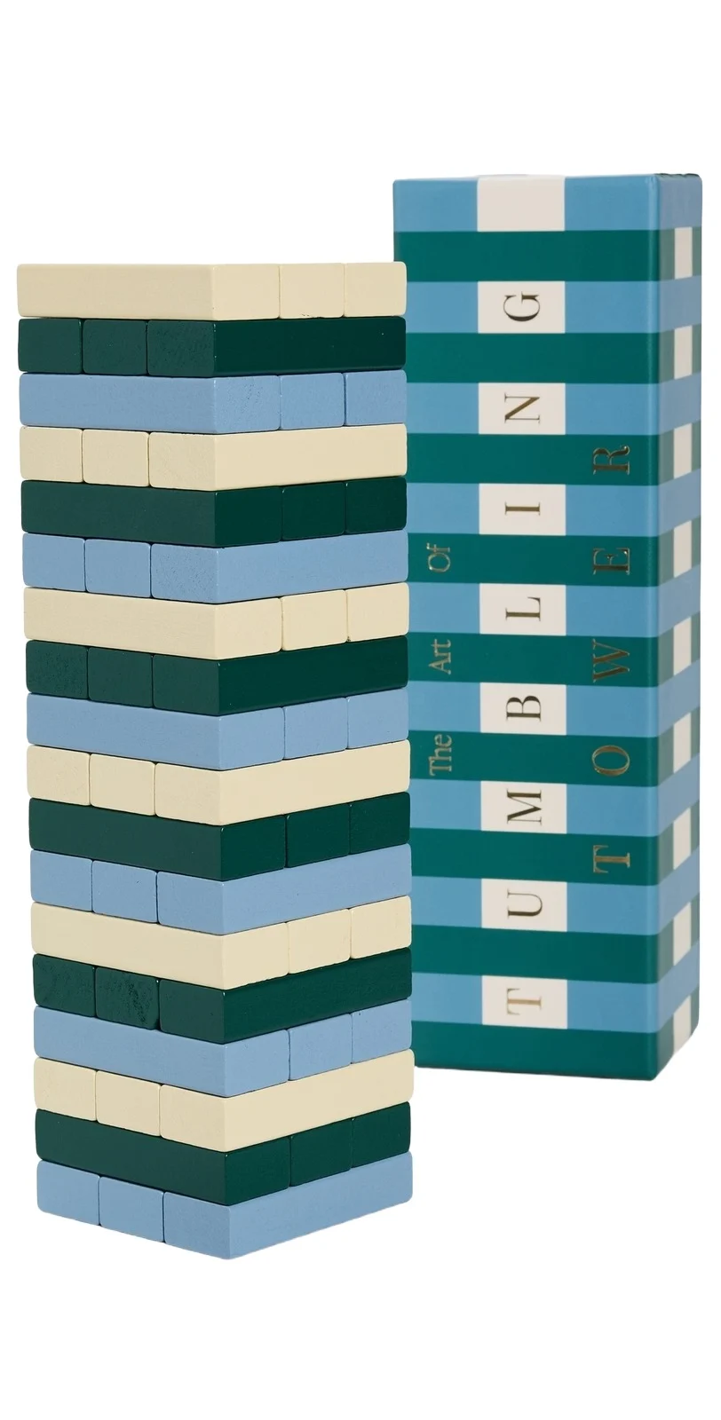 Printworks Tumbling Tower Game Green/Blue