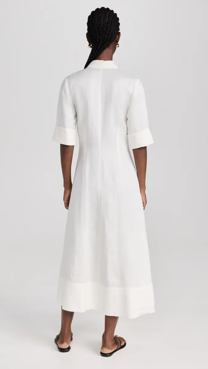 Simkhai Claudine Short Sleeve Shirt Midi Dress | Thumbnail 3 Simkhai Claudine Short Sleeve Shirt Midi Dress | Thumbnail 3