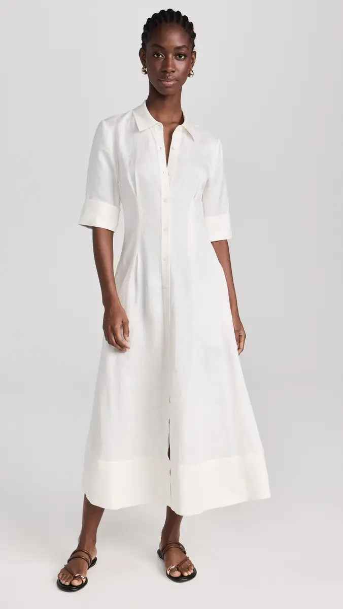 Simkhai Claudine Short Sleeve Shirt Midi Dress | Thumbnail 5 Simkhai Claudine Short Sleeve Shirt Midi Dress | Thumbnail 5