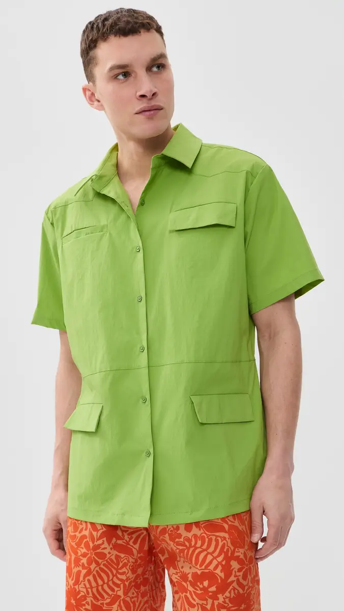 Dur Doux Bradley Nylon Camp Shirt | Thumbnail 2 Dur Doux Bradley Nylon Camp Shirt | Thumbnail 2
