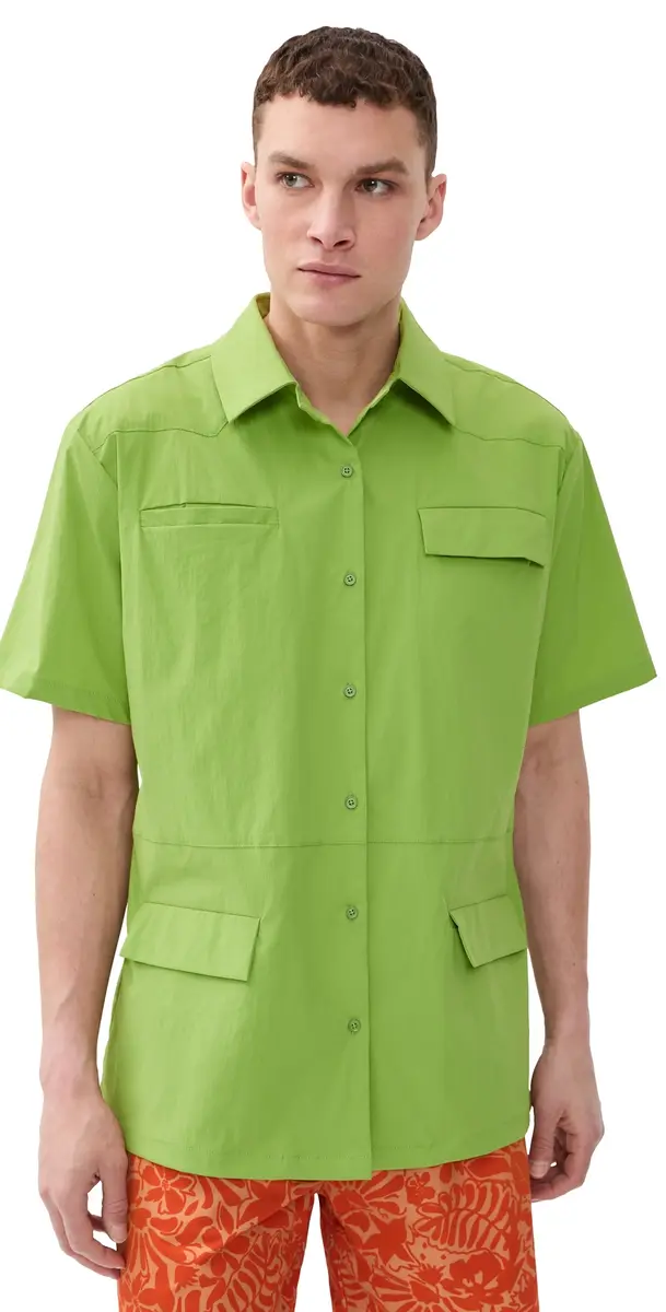 Dur Doux Bradley Nylon Camp Shirt