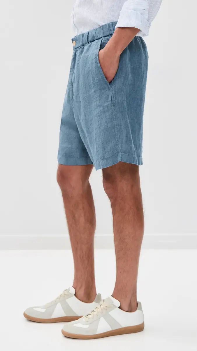 Madewell Linen Pull On Shorts 5.5 ight Chambray | Thumbnail 4 Madewell Linen Pull On Shorts 5.5 ight Chambray | Thumbnail 4