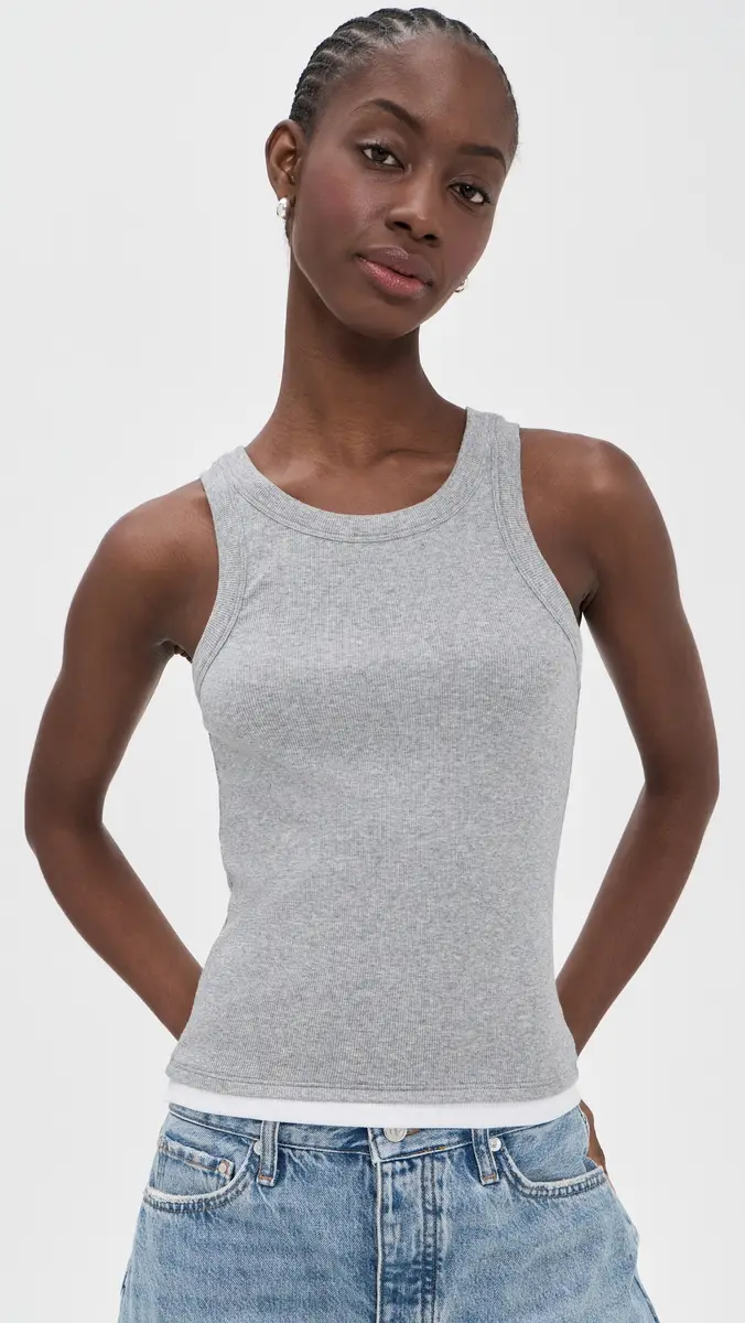 Velvet Orion Tank Top Heather Grey/White | Thumbnail 2 Velvet Orion Tank Top Heather Grey/White | Thumbnail 2