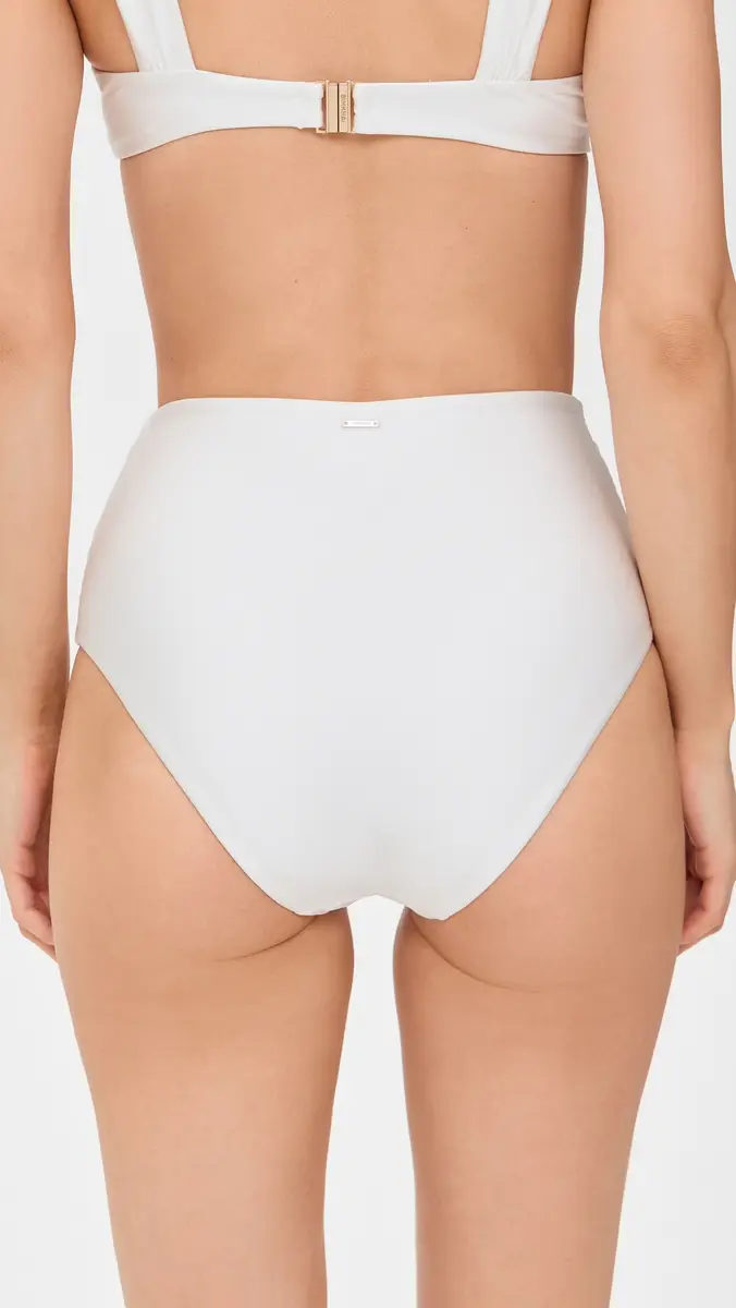 Simkhai Teya High Waisted Ruched Bikini Bottoms | Thumbnail 3 Simkhai Teya High Waisted Ruched Bikini Bottoms | Thumbnail 3