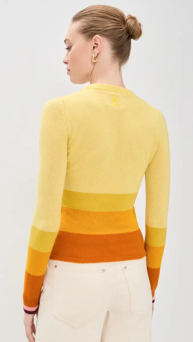 La DoubleJ Tones Cashmere Crew Neck Sweater Yellow | Thumbnail 3 La DoubleJ Tones Cashmere Crew Neck Sweater Yellow | Thumbnail 3