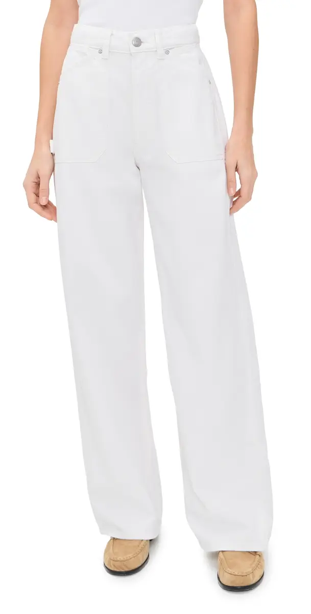 Taylor Relaxed Barrel High Rise Jeans White Taylor Relaxed Barrel High Rise Jeans White