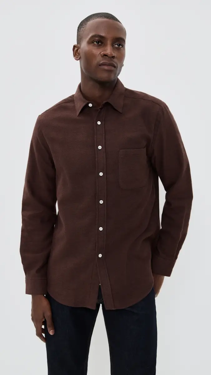 Portuguese Flannel Teca 2.0 Brushed Flannel Button Down Shirt | Thumbnail 2 Portuguese Flannel Teca 2.0 Brushed Flannel Button Down Shirt | Thumbnail 2