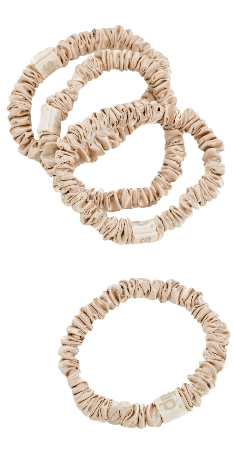 Skinny Silk Scrunchies Set of 4 Skinny Silk Scrunchies Set of 4
