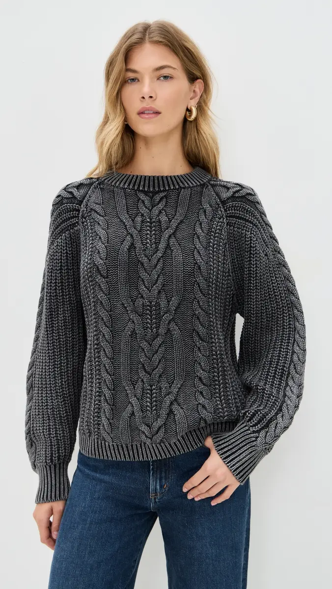 Free People Frankie Cable Pullover Onyx | Thumbnail 2 Free People Frankie Cable Pullover Onyx | Thumbnail 2