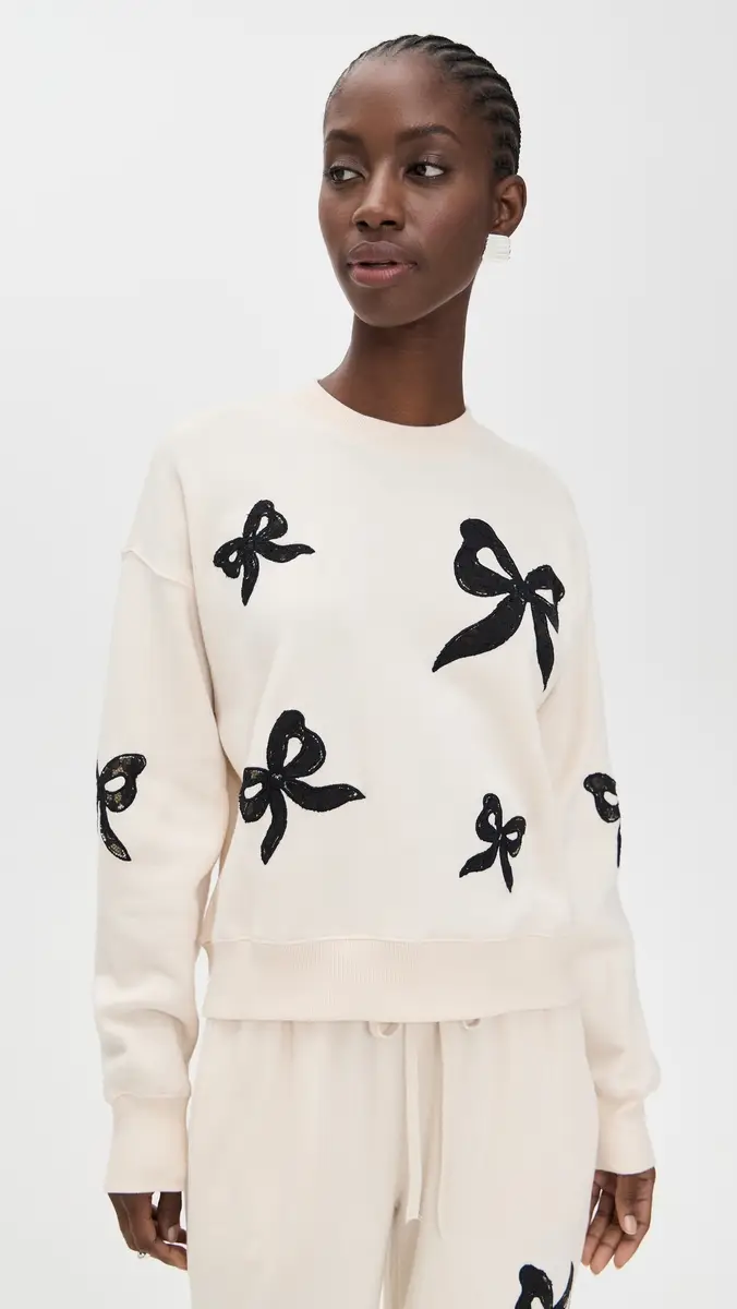LoveShackFancy Linetta Pullover Cream | Thumbnail 2