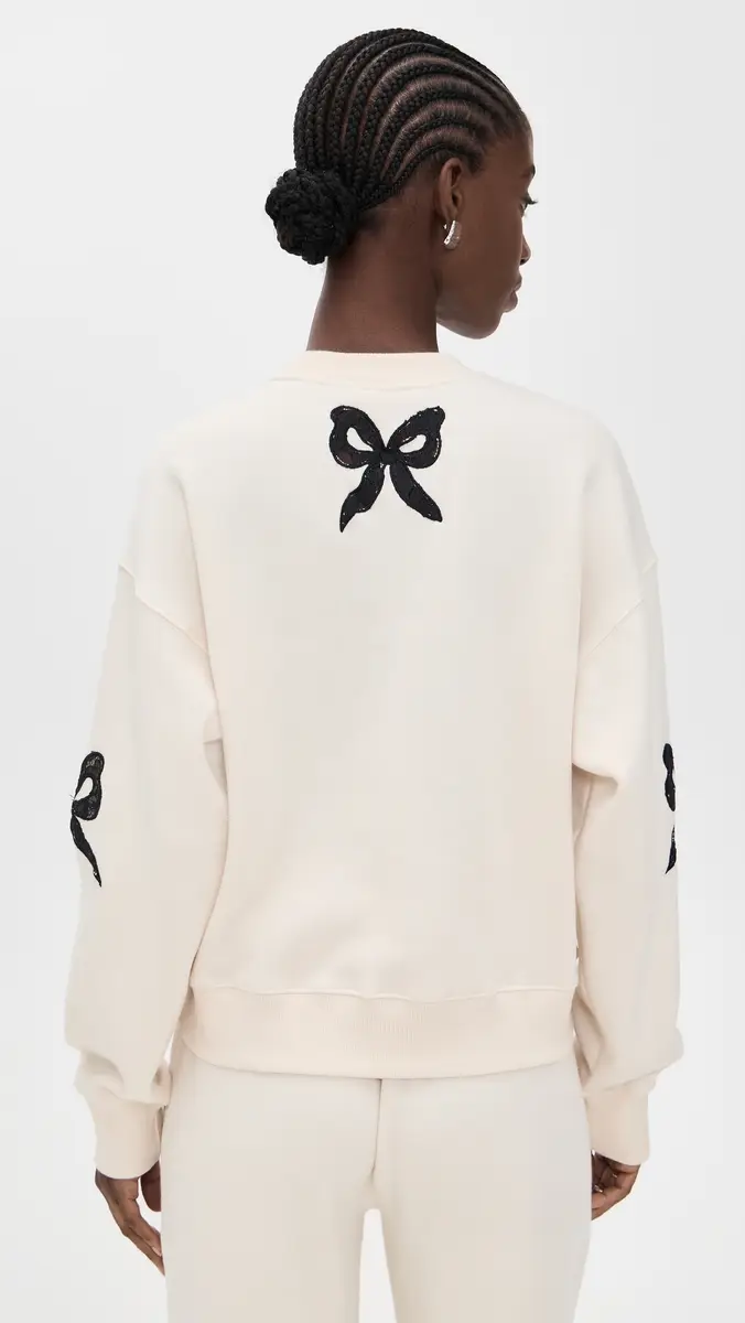 LoveShackFancy Linetta Pullover Cream | Thumbnail 3