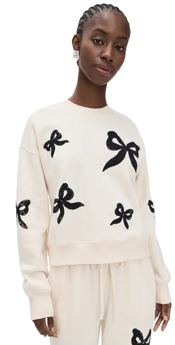 LoveShackFancy Linetta Pullover Cream | Image 1 LoveShackFancy Linetta Pullover Cream | Image 1