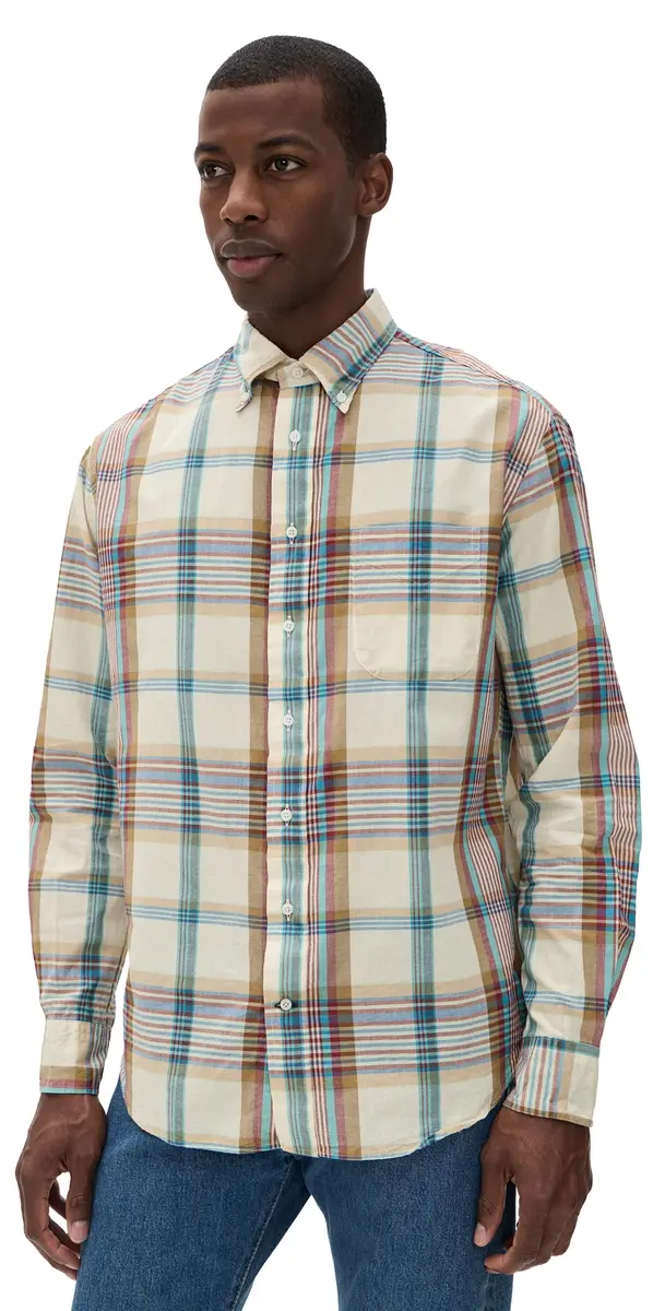 Gitman Vintage Archive Madras hirt Tan | Image 1 Gitman Vintage Archive Madras hirt Tan | Image 1