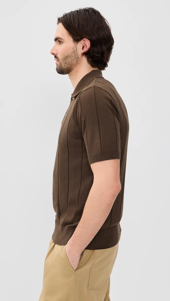 Far Afield Jacobs Knitted Polo Brown | Thumbnail 4