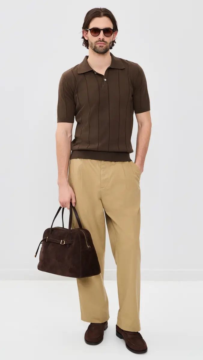 Far Afield Jacobs Knitted Polo Brown | Thumbnail 5