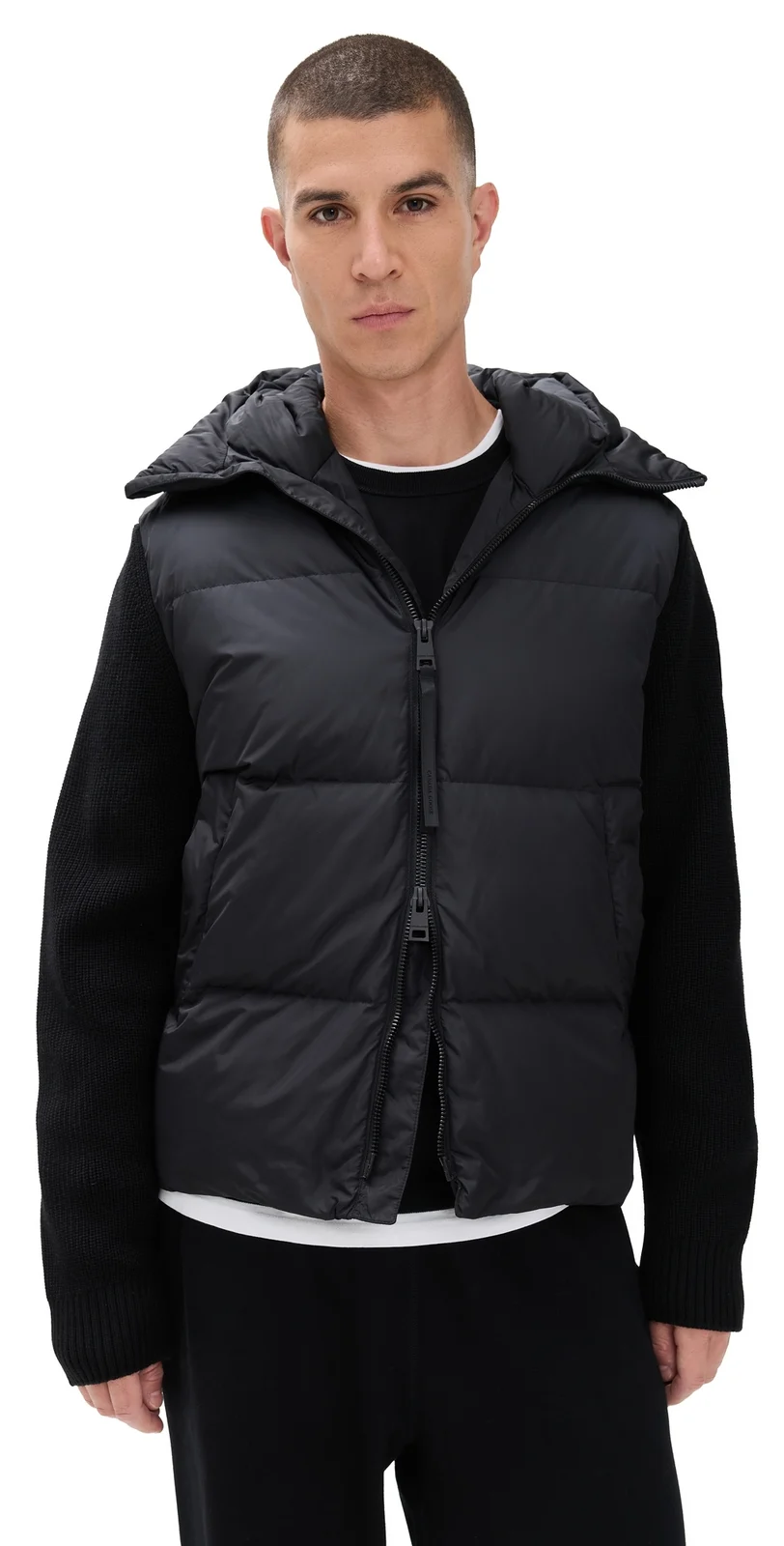 Hybridge Groove Knit Hooded Jacket Hybridge Groove Knit Hooded Jacket