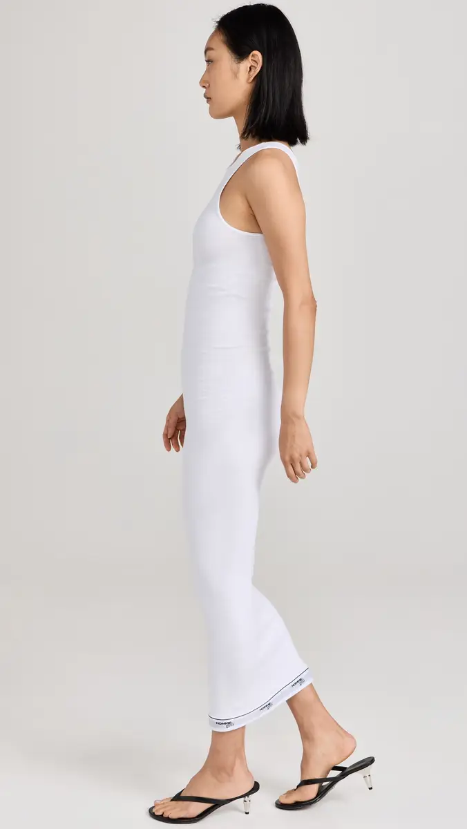 HOMMEGIRLS Rib Tank Maxi Dress White | Thumbnail 4