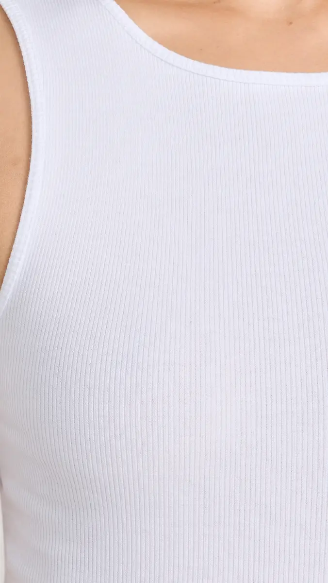 HOMMEGIRLS Rib Tank Maxi Dress White | Thumbnail 6