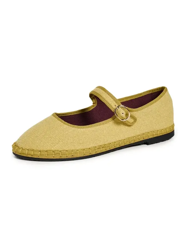 Zuihitsu Linen Mary Janes