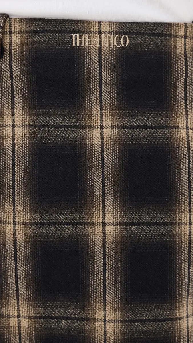 The Attico Midi Pleated Plaid Skirt Brown Shades | Thumbnail 6 The Attico Midi Pleated Plaid Skirt Brown Shades | Thumbnail 6