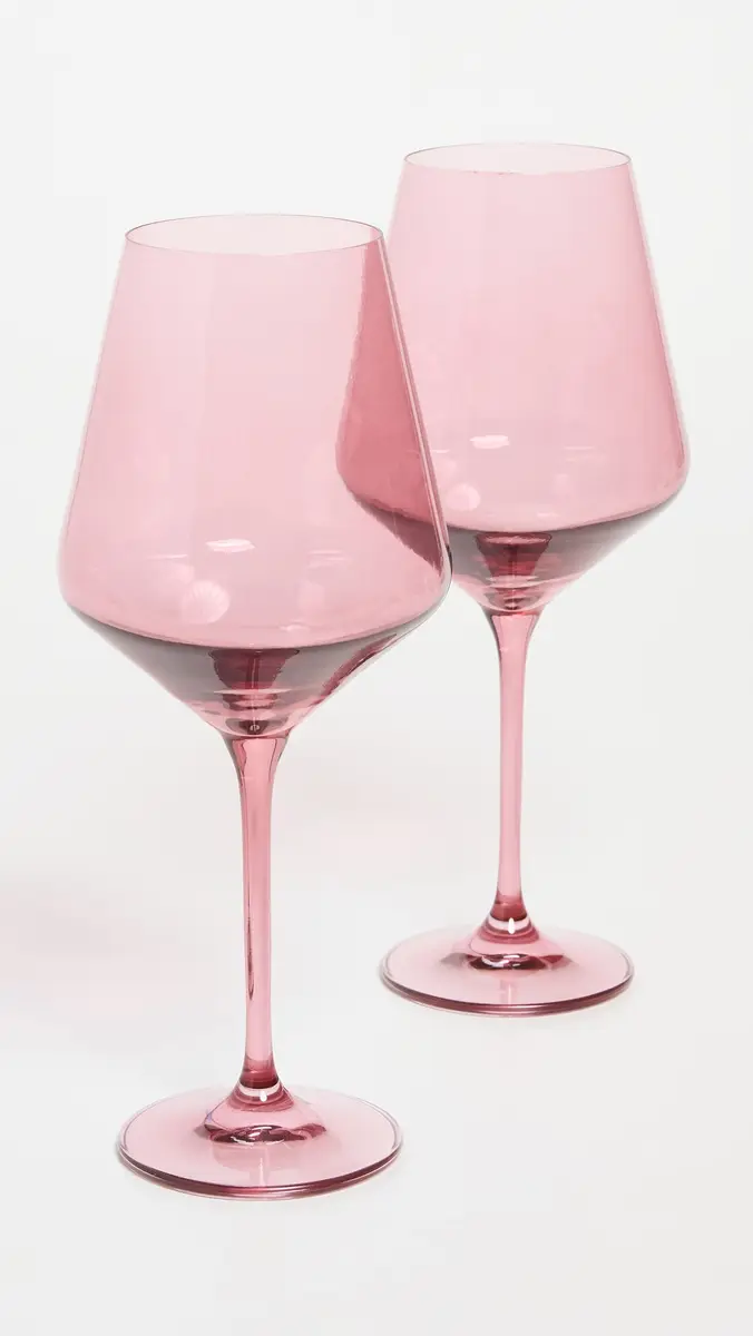 Estelle Colored Glass Stemware Set of 2 | Thumbnail 2