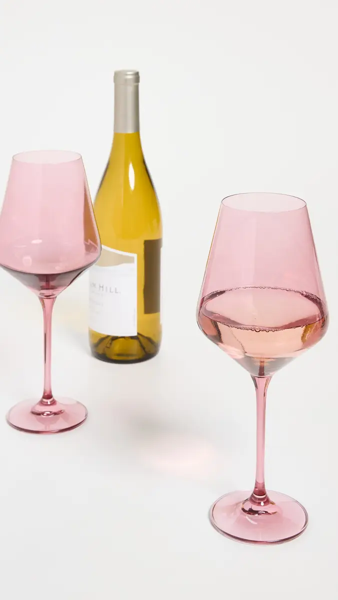 Estelle Colored Glass Stemware Set of 2 | Thumbnail 3