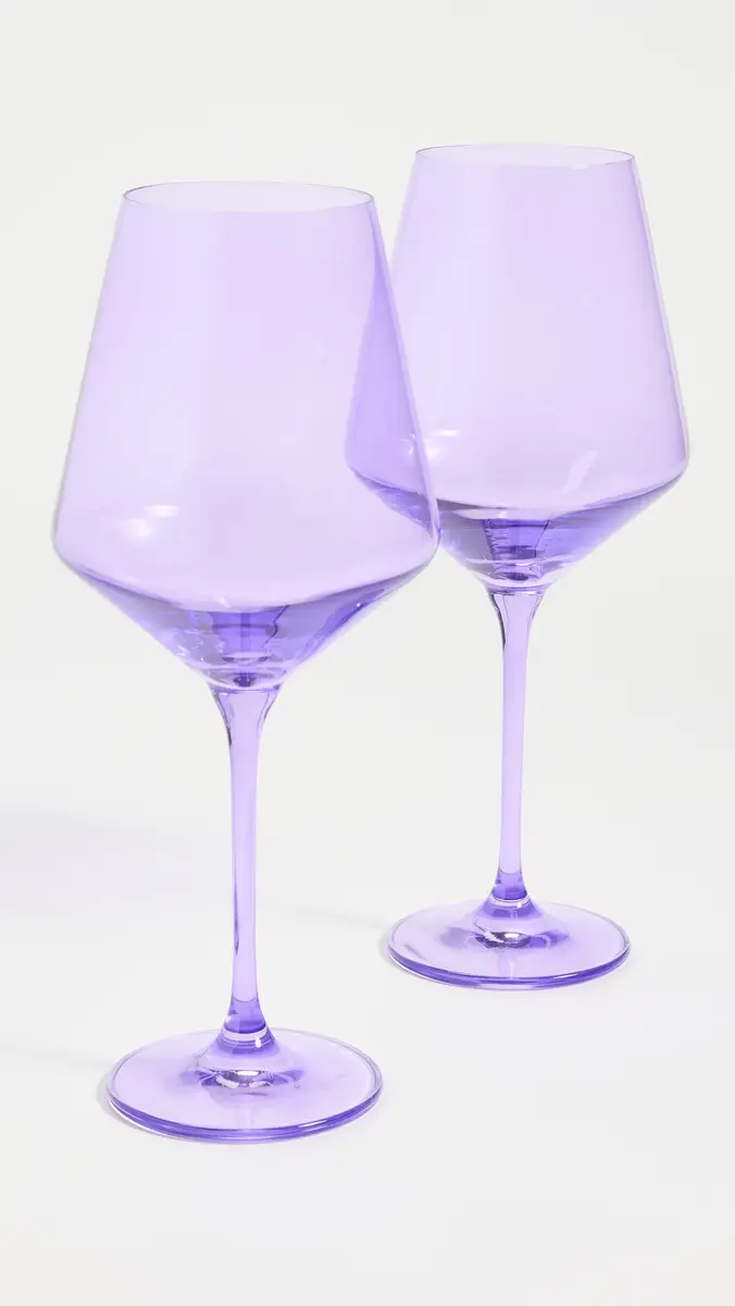 Estelle Colored Glass Stemware Set of 2 | Thumbnail 2 Estelle Colored Glass Stemware Set of 2 | Thumbnail 2