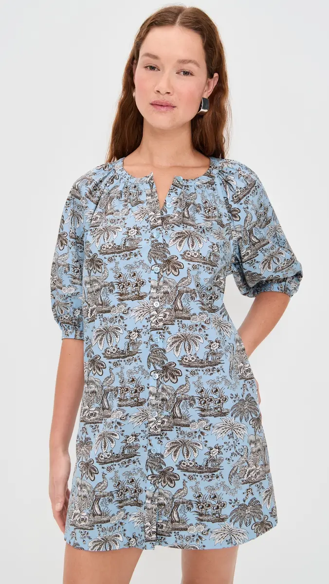 STAUD Vincent Mini Dress ky Toile | Thumbnail 2 STAUD Vincent Mini Dress ky Toile | Thumbnail 2