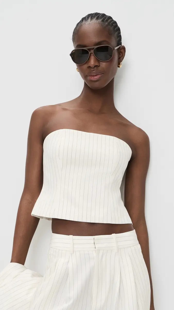 GOOD AMERICAN Essential Suiting Strapless Top | Thumbnail 2