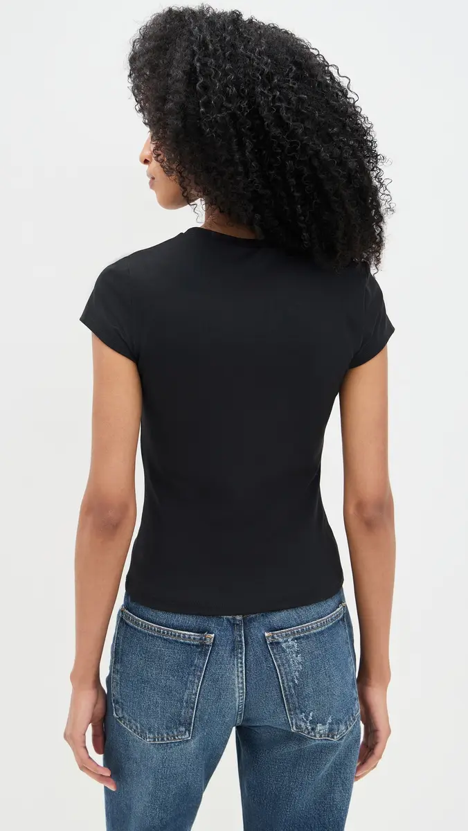 Susana Monaco Essential Crew Tee Black | Thumbnail 3