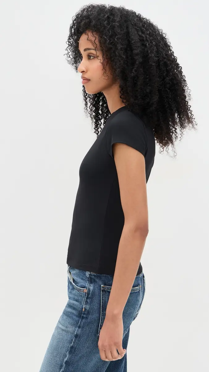 Susana Monaco Essential Crew Tee Black | Thumbnail 4