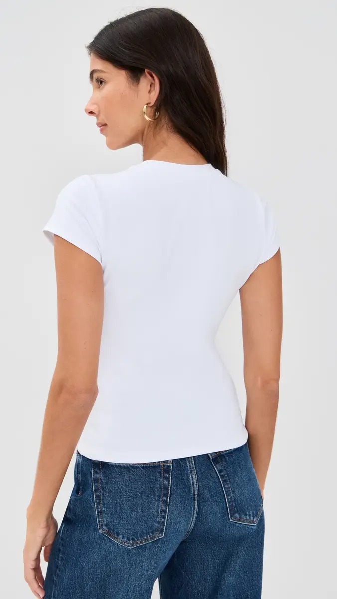 Susana Monaco Essential Crew Tee Sugar | Thumbnail 3 Susana Monaco Essential Crew Tee Sugar | Thumbnail 3